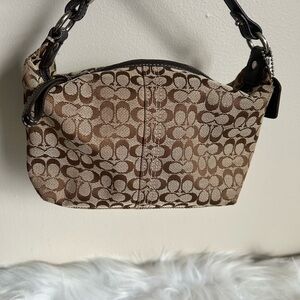 Coach Soho Signature Top Handle Mini Shoulder Bag Brown